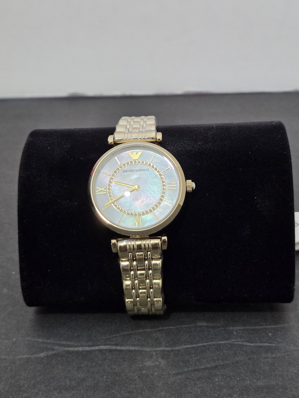 Emporio Armani AR1907 Two-Hand Gold-Tone Stainless Steel Women's Watch